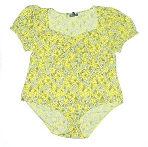 Modcloth Yellow Floral Bodysuit | Size 3X